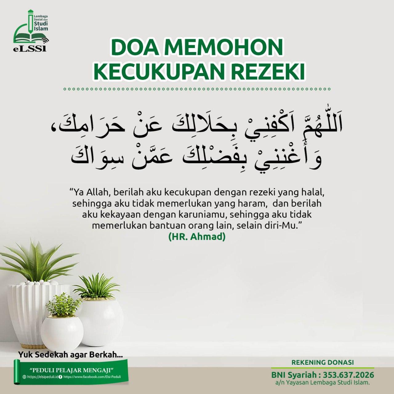 Doa Minta Kecukupan Rezeki Elssipeduli Id