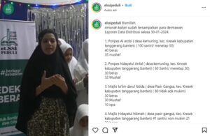 Gambar. Laporan Dsitribusi Selasa 30 Januari 2024 - www.elssipeduli.id