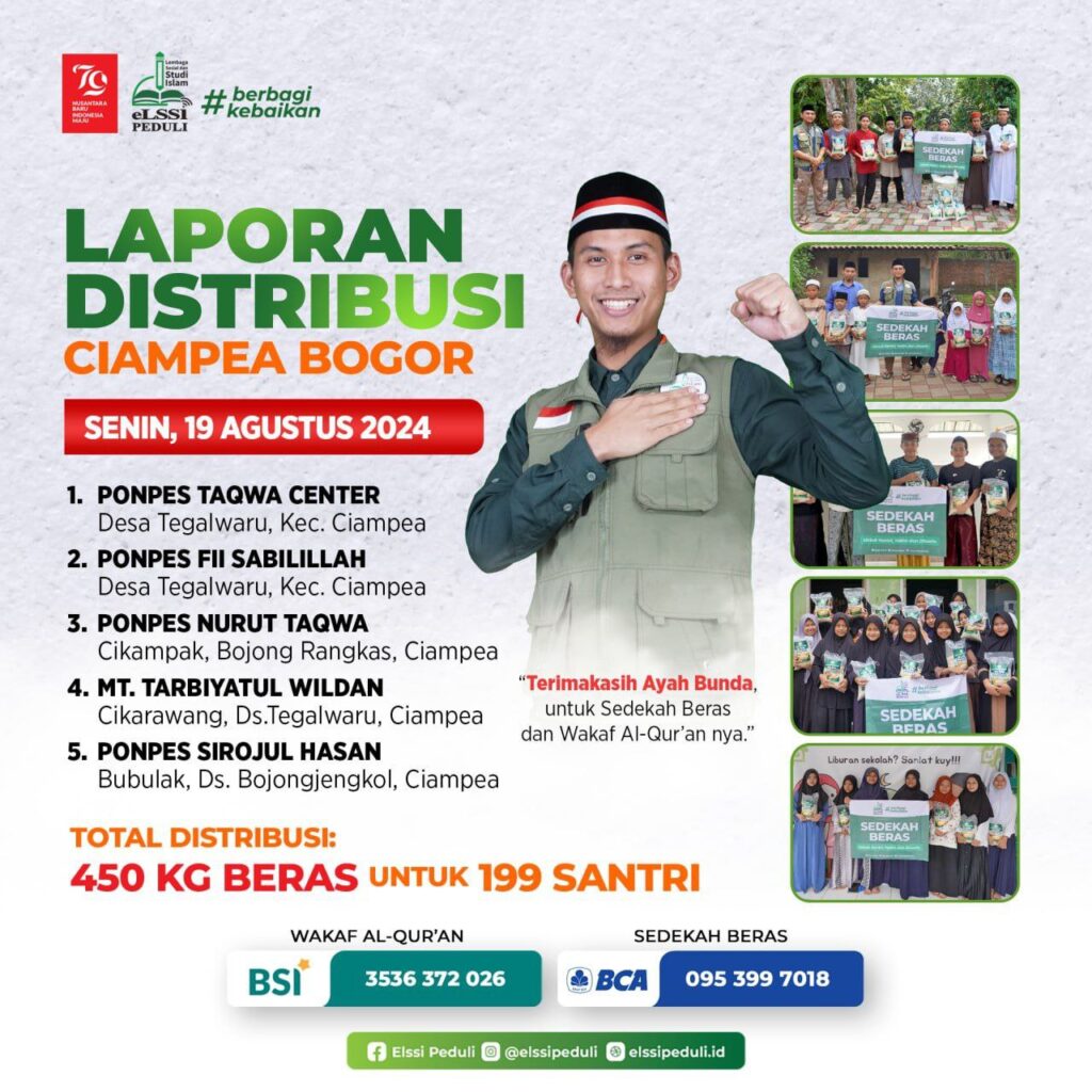 laporan distribusi ciampea - www.elssipeduli.id
